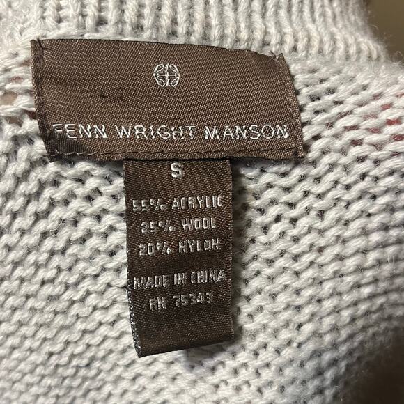 Fenn Wright Manson Double Breasted Shawl Collar Cardigan Sweater Gray S Wool - Picture 5 of 6